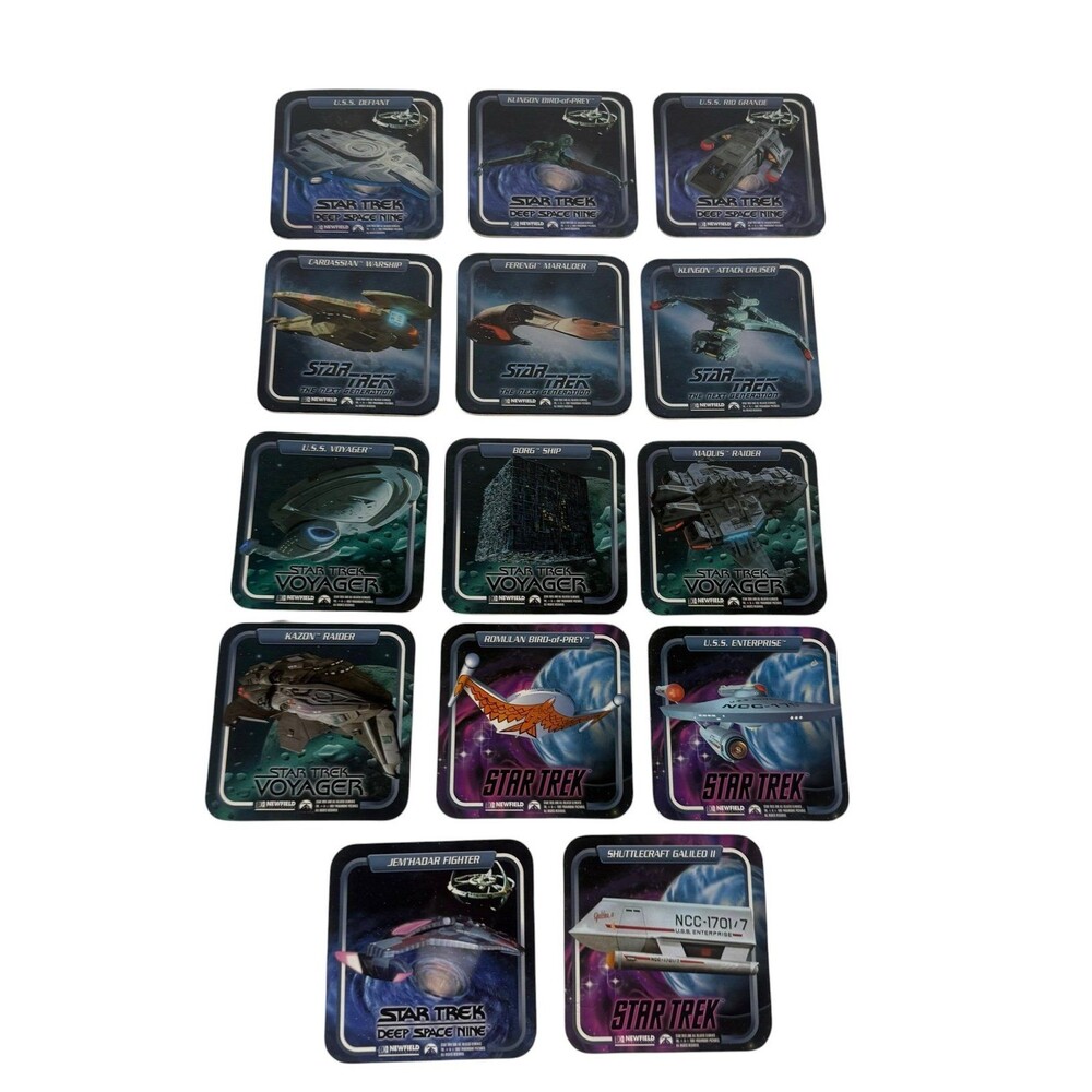 Star Trek Coasters 3 Star Trek, 4 DSN, 4 Voyager, 3 TNG 4x4in 14 Coasters Total